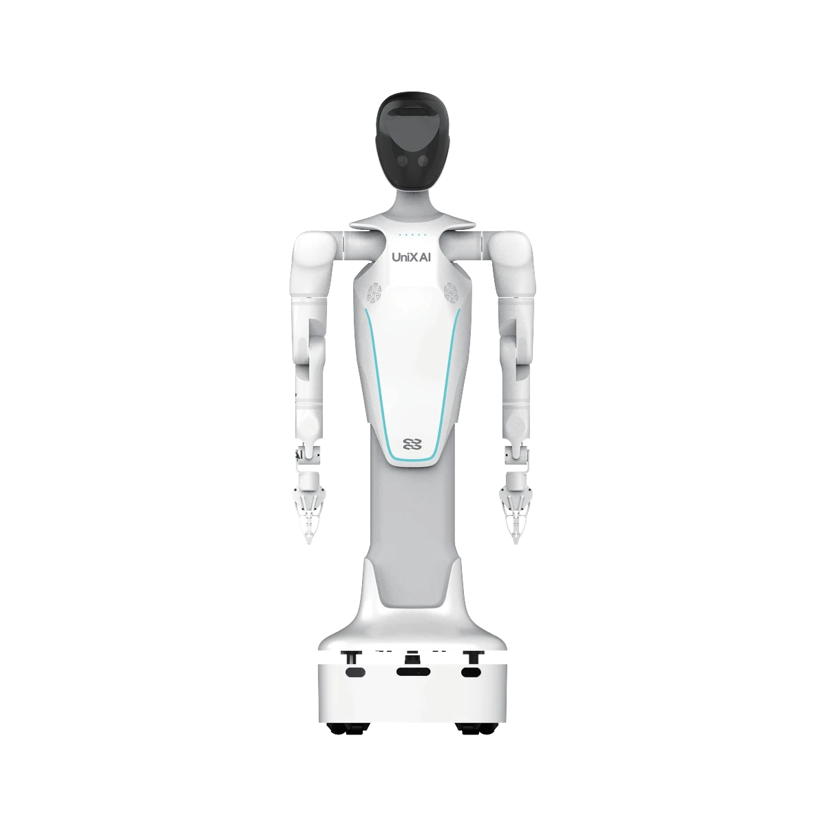 UniX AI Wanda 2.0 wheeled humanoid robot — 23–33 DoF, 8-DoF arms, NVIDIA Jetson Orin, Quest 3S VR teleoperation